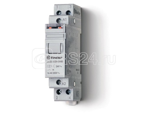 Реле шаговое модульное электромеханич. 2NO 16А4 состояния AgSnO2 110В AC 17.5мм IP20 FINDER 202481104000