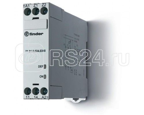 Реле термисторное (PTC) без памяти отказов 230В АС выход 1NO 10А 22.5мм IP20 FINDER 719182300300