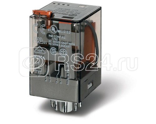 Реле универсальное 2CO 10А 24В AC FINDER 601280240040