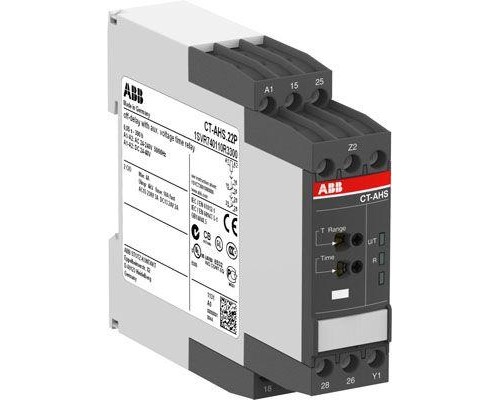 Реле времени CT-AHS.22P (задержка на откл.) 24-240В AC 24-48В DC 0.05с..300ч 2ПК пруж. клеммы ABB 1SVR740110R3300