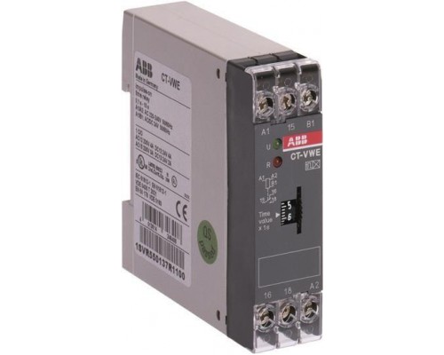 Реле времени CT-VWE (с проскальз. при замык.) 24B AC/DС 220-240В AC 03с..30с. 1ПК ABB 1SVR550137R4100