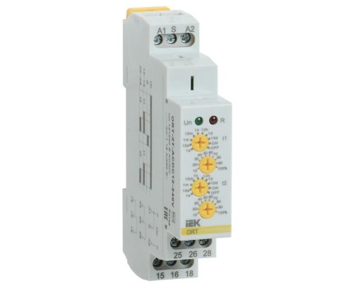 Реле времени ORT 2 конт. 2 уст. 12-240В AC/DC ИЭК ORT-2T-ACDC12-240V