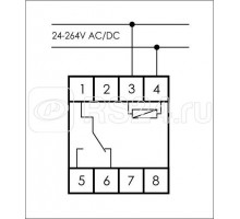 Реле времени PCS-517.1 (многофункц. (цифр./индикация) 24-264В AC/DC 16А 1перекл. IP20 монтаж на DIN-рейке) F&F EA02.001.016