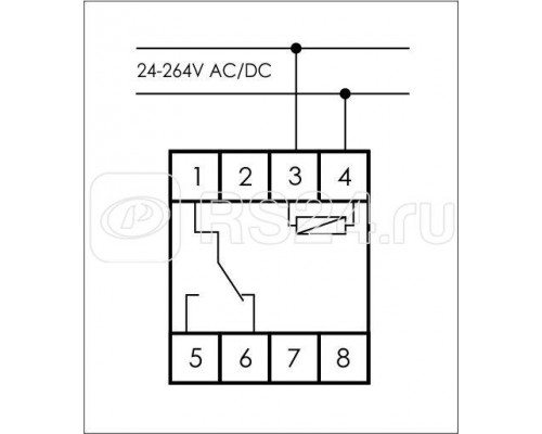 Реле времени PCS-517.1 (многофункц. (цифр./индикация) 24-264В AC/DC 16А 1перекл. IP20 монтаж на DIN-рейке) F&F EA02.001.016