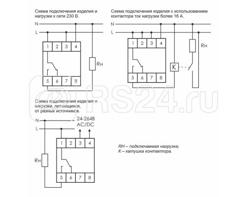 Реле времени PCZ-521 (1канал-125пар вкл. /выкл. сут. /нед. циклы 24-264В AC/DC 16А 1перекл. IP20 монтаж на DIN-рейке) F&F EA02.002.001