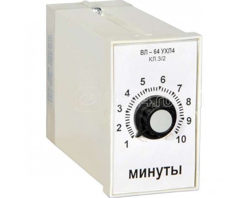 Реле времени ВЛ-64 0.3-3ч 110/220В задержка на включ.; ток контактов исполнит. реле 4А 1з+1р УХЛ4 Реле и Автоматика A8011-76911823