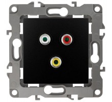 Розетка 12-3113-05 RCA антрацит ЭРА Б0027475
