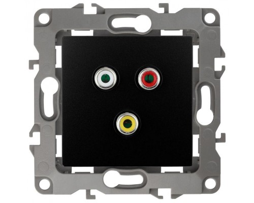 Розетка 12-3113-05 RCA антрацит ЭРА Б0027475
