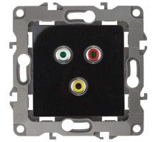 Розетка 12-3113-06 RCA черн. ЭРА Б0027476
