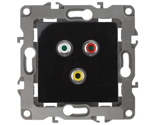 Розетка 12-3113-06 RCA черн. ЭРА Б0027476