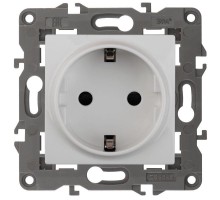 Розетка 14-2102-01 2P+E Schuko защ. шторки 16АХ-250В Elegance бел. ЭРА Б0034272