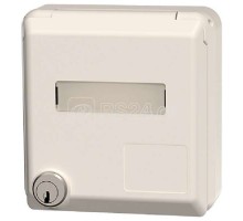 Розетка 16А 2п+З 230В IP44 CEPEX SCHUKO с/у с маркировочным полем и замком винтовые клеммы бел. Mennekes 4977