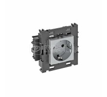 Розетка 1-м 0град. Modul45connect с заземл. 250В 16А алюм. OBO 6120422