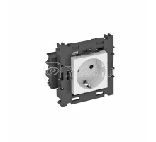 Розетка 1-м 0град. Modul45connect с заземл. 250В 16А бел. OBO 6120412