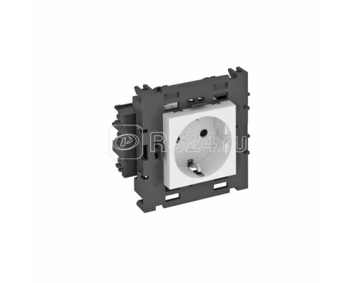 Розетка 1-м 0град. Modul45connect с заземл. 250В 16А бел. OBO 6120412