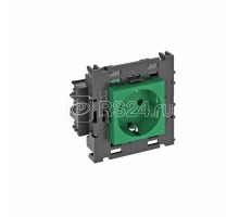 Розетка 1-м 0град. Modul45connect с заземл. 250В 16А зел. OBO 6120416