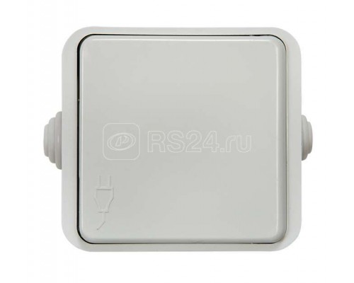 Розетка 1-м AQUA с защ. крышкой п / герм 3110 бел. ASD / IN HOME 4690612000541