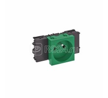 Розетка 1-м Modul45connect 16А 250В STD-F0C MZGN1 0град. франц. станд. зел. OBO 6120536