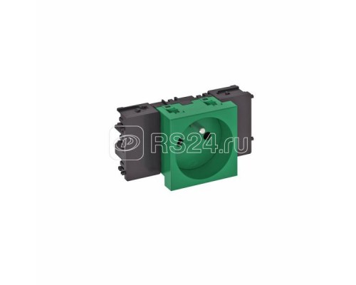 Розетка 1-м Modul45connect 16А 250В STD-F0C MZGN1 0град. франц. станд. зел. OBO 6120536