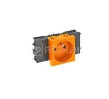 Розетка 1-м Modul45connect 16А 250В STD-F0C ROR1 0град. франц. станд. оранж. OBO 6120534