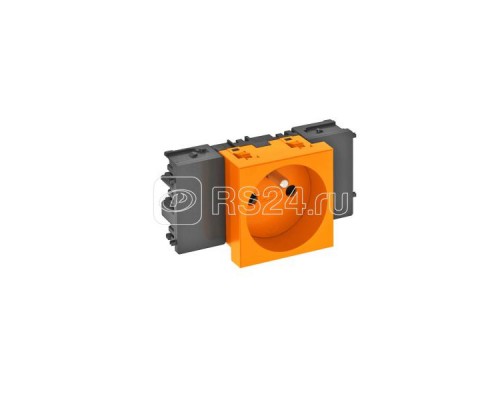 Розетка 1-м Modul45connect 16А 250В STD-F0C ROR1 0град. франц. станд. оранж. OBO 6120534