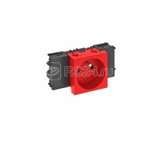 Розетка 1-м Modul45connect 16А 250В STD-F0C SRO1 0град. франц. станд. красн. OBO 6120538