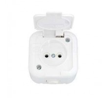 Розетка 1-м ОП 16А с защ. крышкой без заземл. IP44 бел. БЕЛТИЗ РА16-236