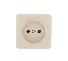 Розетка 1-м ОП VIOLA без заземл. крем. LEZARD 751-0300-121