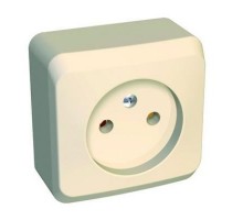 Розетка 1-м ОП Этюд 16А IP20 без заземл. крем. SchE PA16-001K