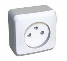Розетка 1-м ОП Этюд 16А IP20 защ. шторки без заземл. бел. SchE PA16-002B