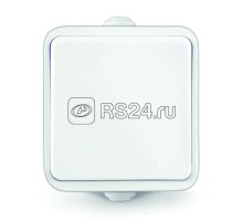 Розетка 1-м ОП Клио 16А с защ. крышкой с заземл. IP44 бел. UNIVersal К2229