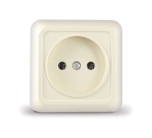 Розетка 1-м ОП Олимп 16А IP20 сл. кость Universal Б-О0022