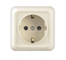 Розетка 1-м ОП Олимп 16А с заземл. сл. кость UNIVersal Б-О0028