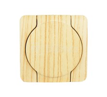 Розетка 1-м ОП с крышкой VIOLA с заземл. беленый дуб LEZARD 751-5200-123