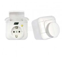 Розетка 1-м ОП с защ. крышкой с заземл. с УЗО бел. БЕЛТИЗ РА16-326