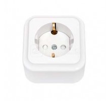 Розетка 1-м ОП защ. шторки с заземл. бел. БЕЛТИЗ РА16-280