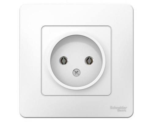 Розетка 1-м СП BLANCA 16А 250В без шторок без заземл. бел. SchE BLNRS000011