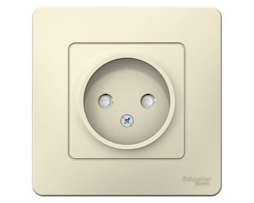 Розетка 1-м СП BLANCA 16А 250В защ. шторки без заземл. молоч. SchE BLNRS000112