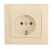 Розетка 1-м СП Defne 16А IP20 с заземл. крем Makel 42010008