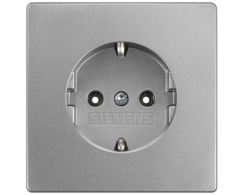 Розетка 1-м СП Delta Style 10/16А 250 платиновый метал. Siemens 5UB18531