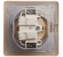 Розетка 1-м СП Glossa 16А IP44 с защ. крышкой защ. шторки с заземл. в сборе беж. SchE GSL000248
