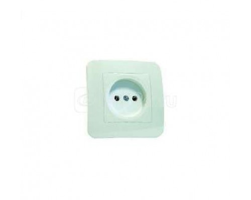 Розетка 1-м СП LilliumN без заземл. бакалит бел. MAKEL 55022