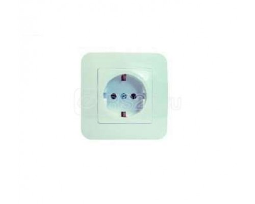 Розетка 1-м СП LilliumN с заземл. бакалит бел. MAKEL 55028