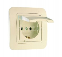 Розетка 1-м СП Lillium 16А IP20 без заземл. крем Makel 70229