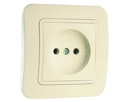 Розетка 1-м СП Lillium 16А IP20 без заземл. крем/крем Makel 70222
