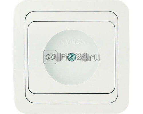 Розетка 1-м СП Mimoza 10А IP20 защ. шторки без заземл. бел./бел. Makel 12052
