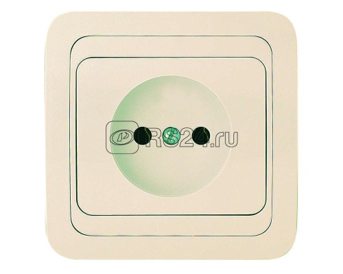 Розетка 1-м СП Mimoza 16А IP20 без заземл. крем /крем Makel 25002