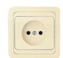 Розетка 1-м СП Mimoza 16А IP20 без заземл. крем/крем Makel 25022