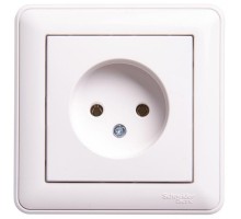 Розетка 1-м СП W59 16А IP20 без заземл. без защ. шторок в сборе бел. SchE RS16-153-18