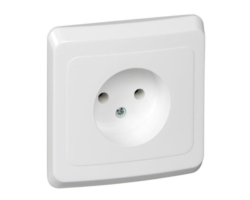 Розетка 1-м СП Этюд 16А IP20 без заземл. бел. SchE PC16-001B